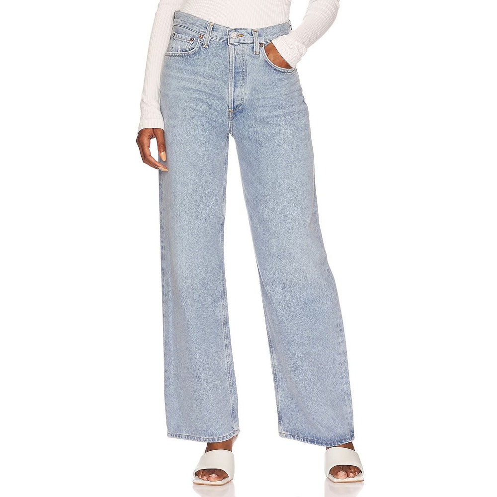 AGOLDE Low Slung Baggy Jeans 28 Void Light Wash Wide Leg Y2K